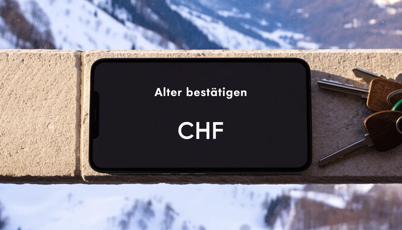 Eine Seilbahnkabine schwebt über einem verschneiten Tal, die Sonne bricht durch die Wolken und beleuchtet die Hänge.