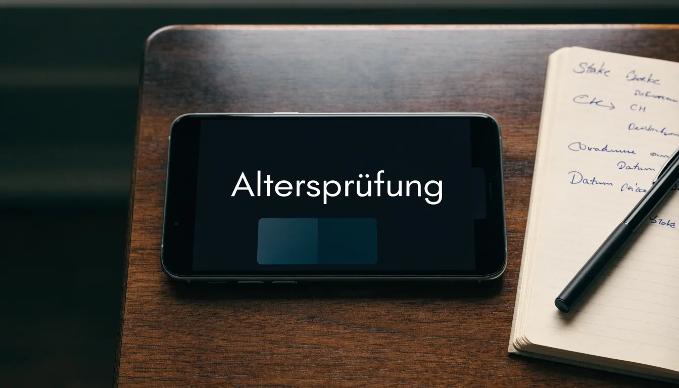 Eine Messingwaage steht auf einem dunklen Holzregal in einem ruhigen Raum, Staub tanzt im Licht.