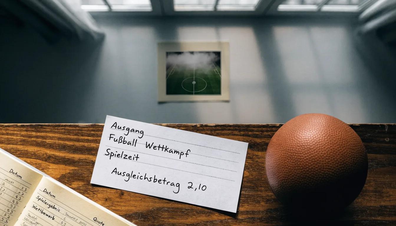 Ein Tennisplatz aus Sand liegt im Morgengrauen still da, Nebel hängt über der Grundlinie und dem aufgespannten Netz.